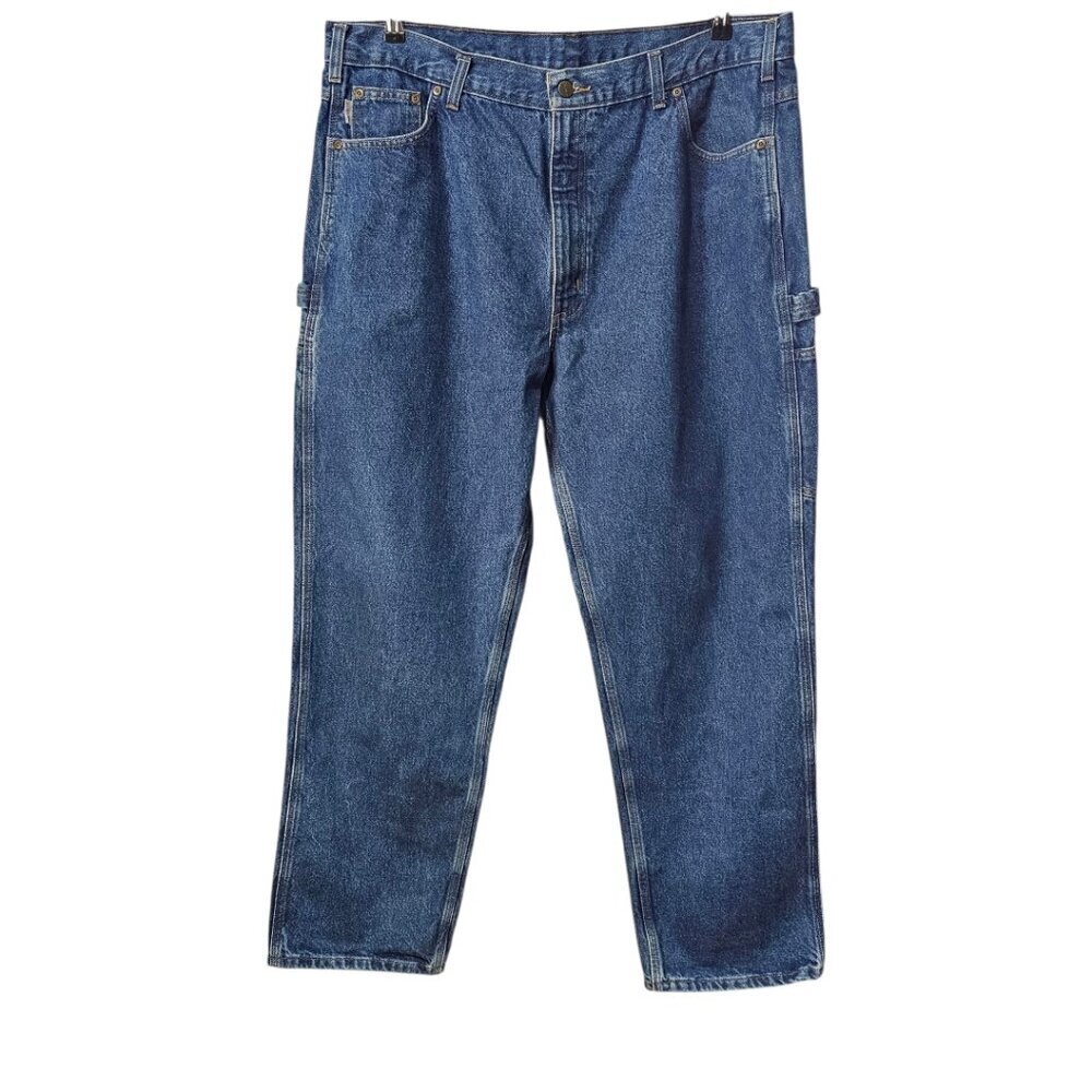Carhartt Relaxed Fit Straight Leg Carpenter Denim Cotton Blue Utility Jeans